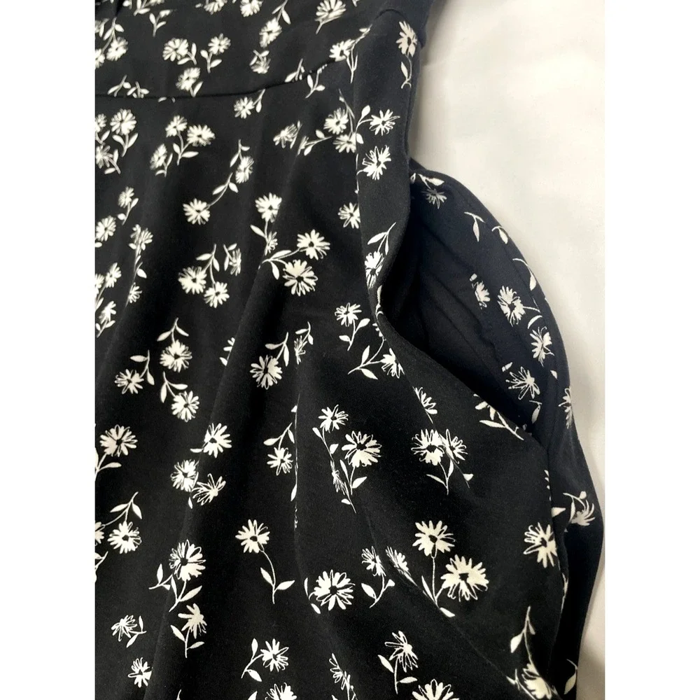 Kate Spade Dress Dandelion Floral Short Sleeve Stretch Ponte A-Line Women M NWOT